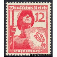 Germany 1937 Shield holder with badge of the Air-raid Protection Associat-Stamps-Germany-Mint-StampPhenom