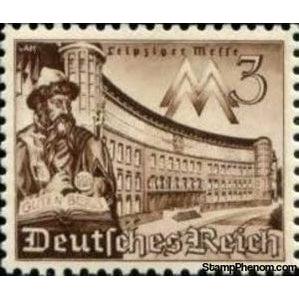 Germany 1940 German library and Gutenberg-Stamps-Germany-Mint-StampPhenom