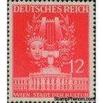 Germany 1941 Burgtheater Vienna, masks, lyre-Stamps-Germany-Mint-StampPhenom