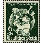 Germany 1941 Postillion in front of globe-Stamps-Germany-Mint-StampPhenom