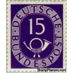 Germany 1951 Digits with Posthorn, 15pf-Stamps-Germany-Mint-StampPhenom