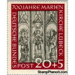 Germany 1951 Mural in the Church of St. Mary-Stamps-Germany-Mint-StampPhenom