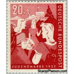 Germany 1952 Wandering girls, Youth Hostel-Stamps-Germany-Mint-StampPhenom