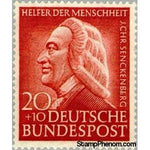 Germany 1953 Dr. Johann Christian Senkenberg (1707-1772)-Stamps-Germany-Mint-StampPhenom