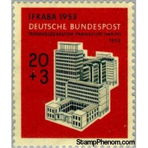 Germany 1953 New telecom buildings in Frankfurt-Stamps-Germany-Mint-StampPhenom