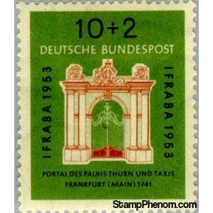 Germany 1953 Portal of the Thurn und Taxis Palais in Frankfurt 1741-Stamps-Germany-Mint-StampPhenom