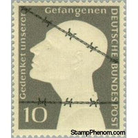 Germany 1953 Prisoner behind barbed wire-Stamps-Germany-Mint-StampPhenom