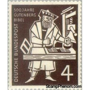 Germany 1954 500th Anniversary Gutenberg Bible-Stamps-Germany-Mint-StampPhenom