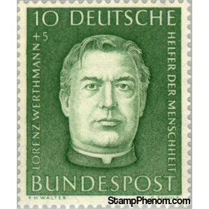 Germany 1954 Lorenz Werthmann (1858-1921), theologian, founder of caritas-Stamps-Germany-Mint-StampPhenom