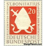 Germany 1954 Mitra pierced by sword-Stamps-Germany-Mint-StampPhenom