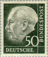 Germany 1954 Prof. Dr. Theodor Heuss (1884-1963), 1st German President-Stamps-Germany-Mint-StampPhenom