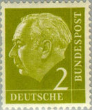 Germany 1954 Prof. Dr. Theodor Heuss (1884-1963), 1st German President-Stamps-Germany-Mint-StampPhenom