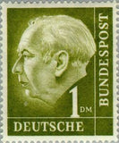 Germany 1954 Prof. Dr. Theodor Heuss (1884-1963), 1st German President-Stamps-Germany-Mint-StampPhenom