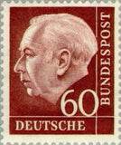 Germany 1954 Prof. Dr. Theodor Heuss (1884-1963), 1st German President-Stamps-Germany-Mint-StampPhenom