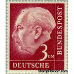 Germany 1954 Prof. Dr. Theodor Heuss (1884-1963), 1st German President-Stamps-Germany-Mint-StampPhenom