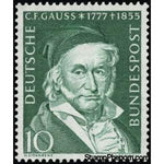 Germany 1955 Carl Friedrich Gauss (1777-1855), mathematician, astronomer-Stamps-Germany-Mint-StampPhenom