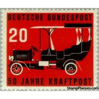 Germany 1955 Post bus from 1906-Stamps-Germany-Mint-StampPhenom