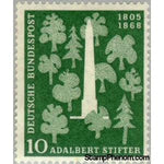 Germany 1955 Stifter memorial at the Plöckenstein lake (Bohemian forest)-Stamps-Germany-Mint-StampPhenom