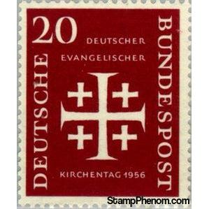 Germany 1956 Five crosses, inscription-Stamps-Germany-Mint-StampPhenom