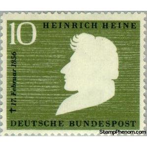 Germany 1956 Head silhouette of Heinrich Heine-Stamps-Germany-Mint-StampPhenom