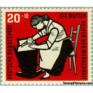 Germany 1956 Mother with baby cradle-Stamps-Germany-Mint-StampPhenom