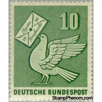 Germany 1956 Pigeon with Letter in Beak-Stamps-Germany-Mint-StampPhenom