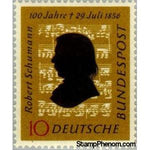 Germany 1956 Silhouette of Robert Schumann (1810-1856), original notes-Stamps-Germany-Mint-StampPhenom