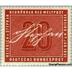 Germany 1956 Value with signature "v. Stephan"-Stamps-Germany-Mint-StampPhenom