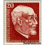 Germany 1957 1st Anniversary death Dr. Leo Baeck-Stamps-Germany-Mint-StampPhenom