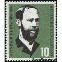 Germany 1957 Heinrich Hertz (1857-1894), physicist-Stamps-Germany-Mint-StampPhenom