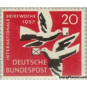 Germany 1957 International Letter-Writing-Week, carrier-pigeons-Stamps-Germany-Mint-StampPhenom