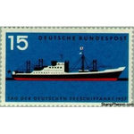 Germany 1957 Modern Passenger Freighter-Stamps-Germany-Mint-StampPhenom