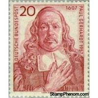 Germany 1957 Paul Gerhardt (1607-1676), lutheran church song writer-Stamps-Germany-Mint-StampPhenom