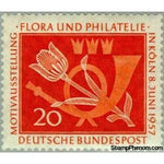 Germany 1957 Posthorn, tulip, 3 crowns (coat of arms of the city of Colog-Stamps-Germany-Mint-StampPhenom