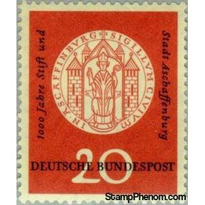 Germany 1957 Townseal of Aschaffenburg from the year 1332-Stamps-Germany-Mint-StampPhenom