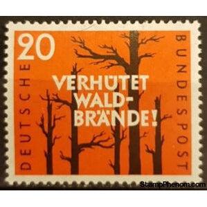 Germany 1958 Burned out forest-Stamps-Germany-Mint-StampPhenom