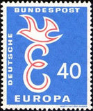 Germany 1958 Europa - Dove over Letter 'E'-Stamps-Germany-Mint-StampPhenom