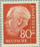 Germany 1958 Prof. Dr. Theodor Heuss (1884-1963), 1st German President-Stamps-Germany-Mint-StampPhenom
