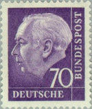 Germany 1958 Prof. Dr. Theodor Heuss (1884-1963), 1st German President-Stamps-Germany-Mint-StampPhenom