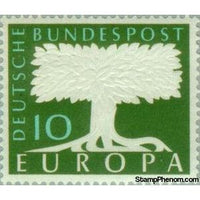 Germany 1958 Stylized tree-Stamps-Germany-Mint-StampPhenom