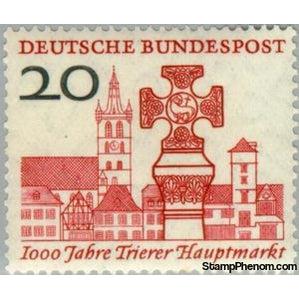 Germany 1958 Trier and market cross-Stamps-Germany-Mint-StampPhenom