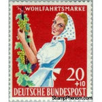 Germany 1958 Winemaker with grape-Stamps-Germany-Mint-StampPhenom