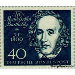 Germany 1959 Felix Mendelssohn-Bartholdy (1809-1847)-Stamps-Germany-Mint-StampPhenom