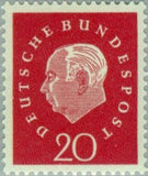 Germany 1959 Prof. Dr. Theodor Heuss (1884-1963), 1st German President-Stamps-Germany-Mint-StampPhenom