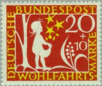 Germany 1959 Scene from the fairy tale "The Star Money"-Stamps-Germany-Mint-StampPhenom