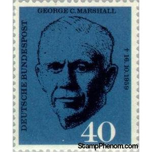 Germany 1960 1st Anniversary Death of General Marshall-Stamps-Germany-Mint-StampPhenom