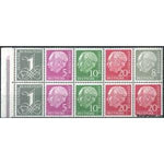 Germany 1960 Booklet Pane-Prof. Dr. Theodor Heuss (1884-1963)-Stamps-Germany-Mint-StampPhenom