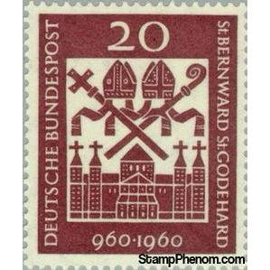 Germany 1960 Millenary of Bishops St. Bernward & St. Godehard, Hildesheim-Stamps-Germany-Mint-StampPhenom