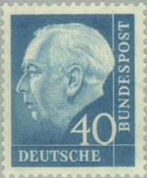 Germany 1960 Prof. Dr. Theodor Heuss (1884-1963), 1st German President-Stamps-Germany-Mint-StampPhenom