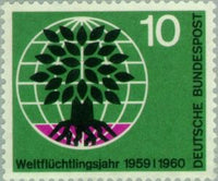 Germany 1960 World Refugee Year-Stamps-Germany-Mint-StampPhenom